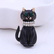 猫 ブローチピン 合金 黒猫のブローチ 動物 ブローチ コサージュ  猫関連アクセサリー  猫雑貨