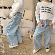 【2024春新作】韓国風子供服 ベビー服 キッズ 男女兼用  デニム ロングパンツ パンツ