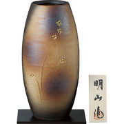 信楽焼 １０号花瓶　金彩小紋 G4-0708