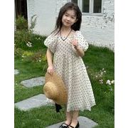 2024  韓国風子供服  ドット  ワンピース  プリンセス  ドレス  可愛い