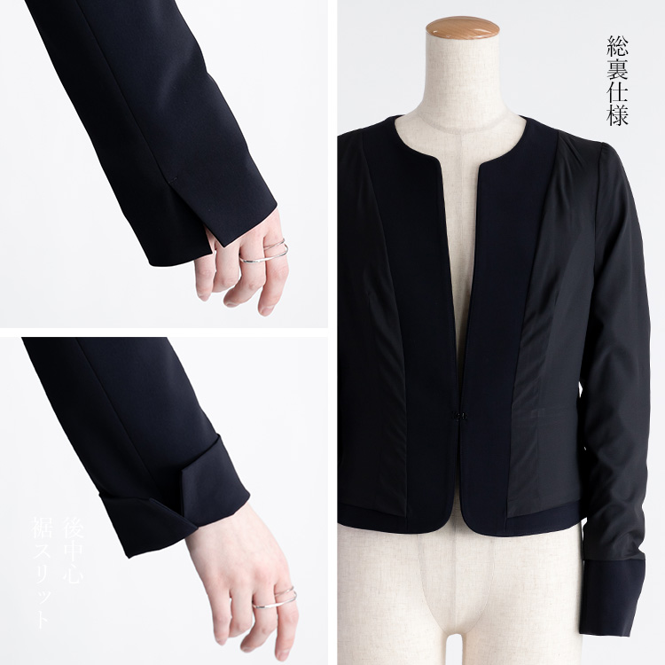 カラーフォーマルノーカラージャケット+パンツ 2点スーツ 2点セット スラックス カラーフォーマル】ノーカラージャケット+パンツ 2点スーツ 2点