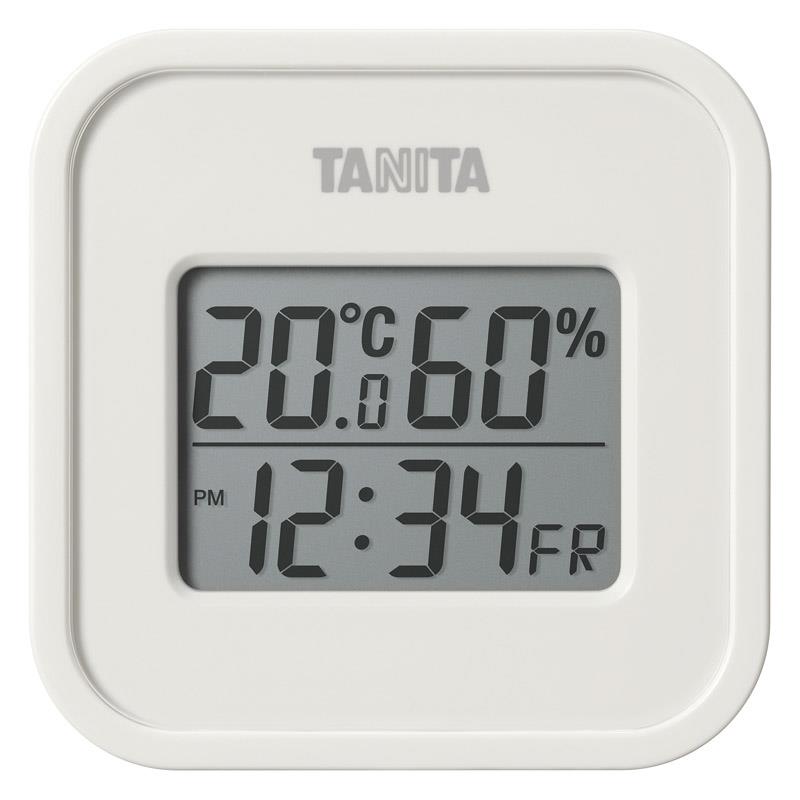 タニタ デジタル温湿度計（小型） アイボリー TT-588-IV