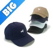 SHF－BIGSIZEドッグ刺繍ツイルローキャップ　ヤング帽子