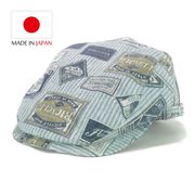 　日本製ウ゛ィンテージワッペンプリントハンチング　ヤング帽子