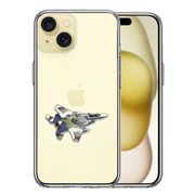 iPhone 15 Plus 側面ソフト 背面ハード ハイブリッド クリア ケース 航空自衛隊 F-15J アグレッサー