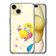 iPhone 15 Plus 側面ソフト 背面ハード ハイブリッド クリア ケース Young mermaid 1