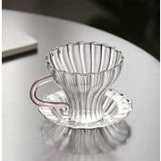 おすすめ商品 プーアル茶カップ カップパッド付き コーヒーカップ 笠取りカップ グラス ガラスカップ