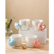 安くてよかったです 愛の陶磁器カップ 可愛い マグカップ  家庭用 カップルカップ コーヒーカップ