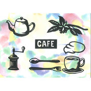 トラストプリンティング 切り絵キット カフェ/cafe-A4black-S ハンドメイドペ