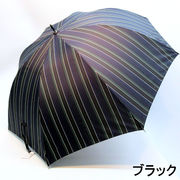 【雨傘】【紳士用】【長傘】オシャレなノベルティストライプ柄耐風骨グラスファイバー骨ジャンプ傘