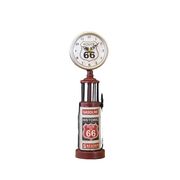 C2083 Gas Pump Clock GASOLINE HISTORIC ROUTE 66