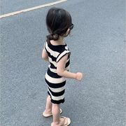 2024春新作 韓国風子供服   女の子  ベビー服  ニットワンピース  80-140cm