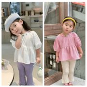 春の新しい シャツ 韓国風 子供服 女の子 シャツ Tシャツ  半袖 80~130cm かわいい ファッション シャツ