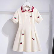 2024 新作 サマードレス 女の子 子供服 カジュアル ファッショナブル ポロシャツとドレス
