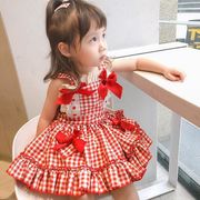 2024年新 韓国風子供服 ベビー服 女の子キャミソールワンピース  95-130cm