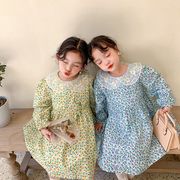 子供服 ワンピース キッズ 韓国子供服 女の子 春服 長袖ワンピース レース 刺繍 子供ドレス dress