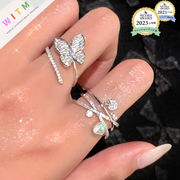 蝶 指輪 リング 個性 ファッション 素敵なデザイン 開口指輪 アクセサリー エレガント