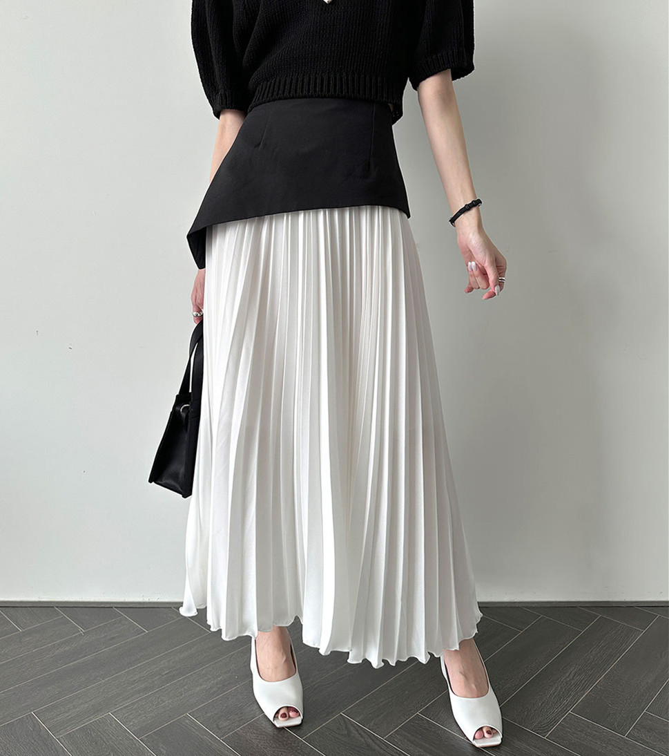 【テレビで話題】 2025春夏新作 スカート ロング丈スカート プリーツワンピース Wear