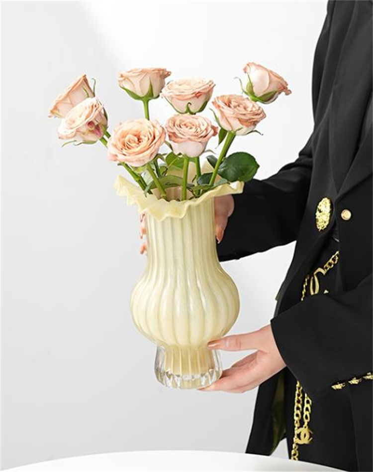 良いと思います 百ひだの花瓶 優しさ リビングフラワー 花器 引っ越しプレゼント 花瓶を挿す 花瓶