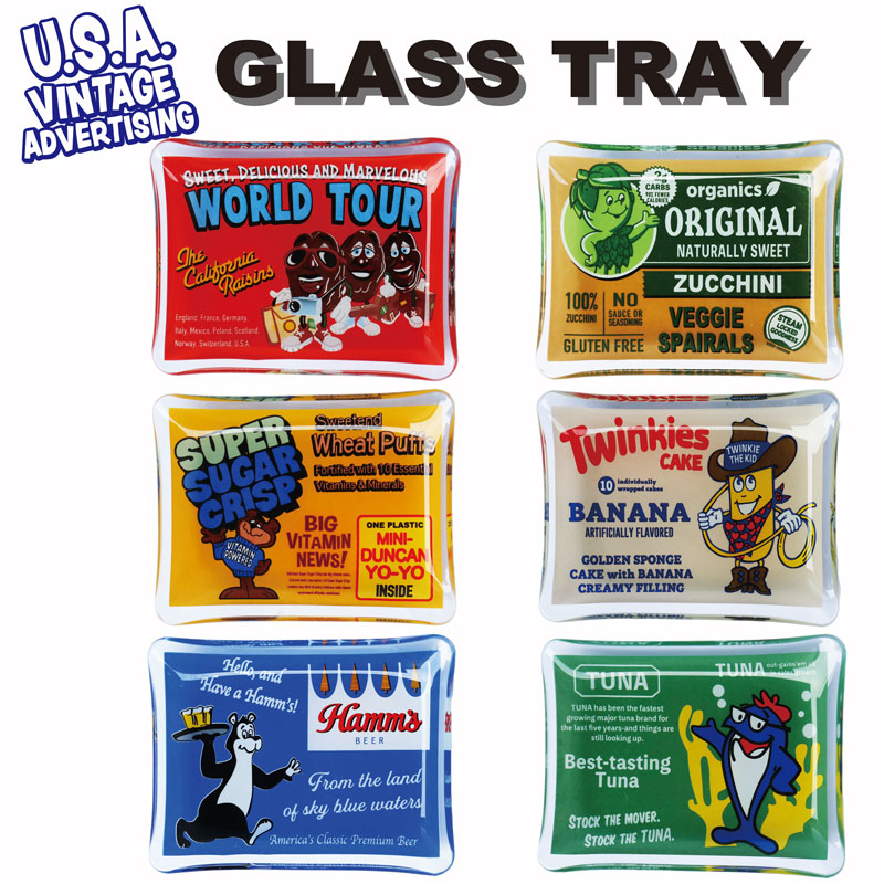 【スーベニア】【企業系】Advertising Glass Tray  ガラス トレイ 小物入れ