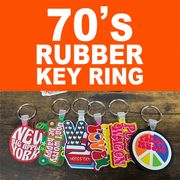 【リバイバル的な！】【ぷくっとオシャレ】70'S ラバーキーリング　RUBBER KEY RING