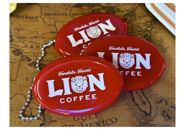 LION COFFEE ロゴコインケース【レッド】 MADE IN USA