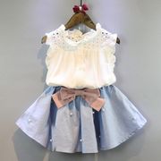 韓国子供服 女の子 セットアップ tシャツ スカート キッズ 夏服 上下セット 遠足 ファッション 通学