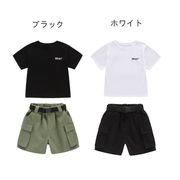 韓国子供服 セットアップ 夏服  Tシャツ + ショートパンツ 丸首 半袖 プリント Tシャツ 女の子
