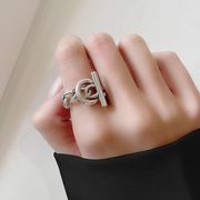【韓国風】プチプラ韓国 金アレ対応素材　S925コーティング silverring 　　リング   指輪