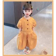 韓国子供服 セットアップ 女の子 涼しい 可愛いキッズ パンツ 半袖 ジャージ 運動着 2021春夏
