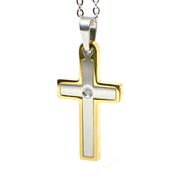 ステンレス ネックレス 十字架 クロス シルバー ゴールド レディース メンズ アクセサリー