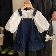 【2024夏新作】韓国風子供服 キッズ    ワンピース  袖 なし   スカート     カジュアル    90-140cm