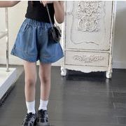 【2024夏新作】韓国風子供服 キッズ     ジーパン  半 ズボン  女の子    カジュアル    90-140cm