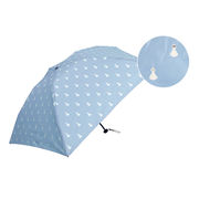 【濱文様】　晴雨兼用折畳み傘　てるてる坊主くん　ブルー　