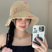 バケットハット　麦わら帽子　帽子　デザイン　韓国ファッション　紫外線対策　春夏　レディース