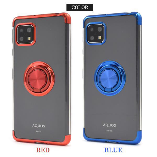 AQUOS sense4/ lite /basic/sense5G用 スマホリング付きメタル