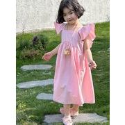 2024夏新作  ベビー服 韓国風子供服 女の子  ワンピース 80cm-140cm