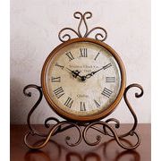 地域販売NO.1 ヨーロッパ式  デザインセンス 鉄芸 卓上置時計 リビング装飾 時計 卓上 クォーツ時計