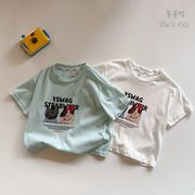子供服　90~130cm　キッズTシャツ　ビンテージ猫T　男女兼用　韓国キッズ服