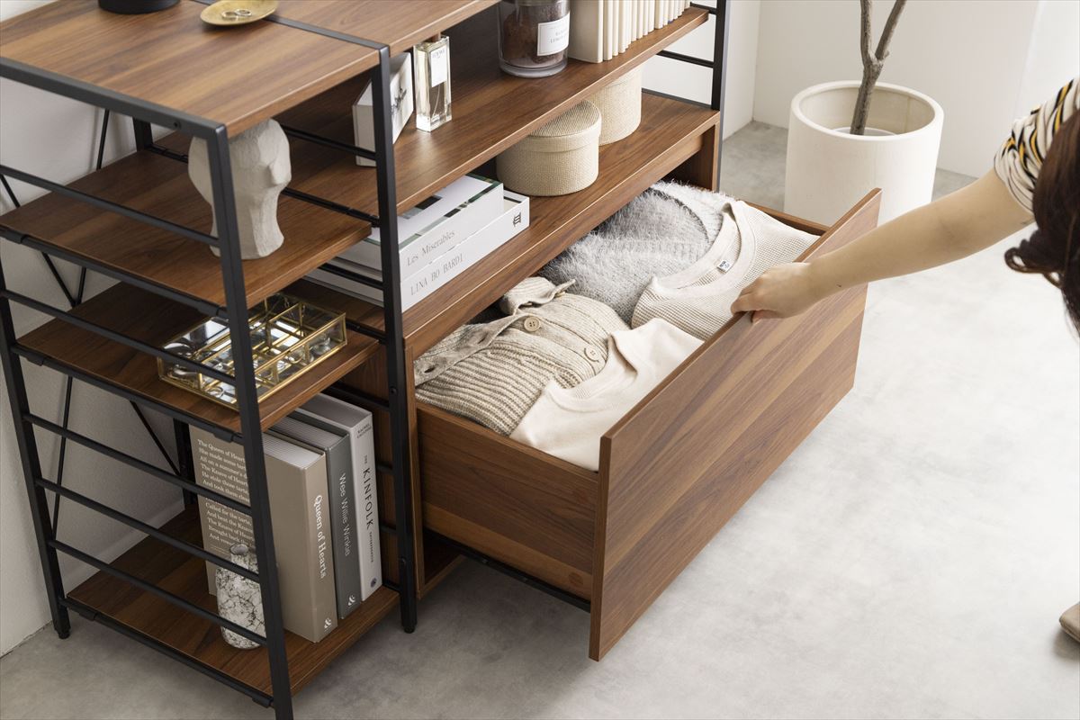 幅105cm】Carter 引き出し付きシェルフラック | 卸売・ 問屋・仕入れの  