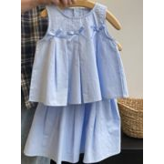 2024新作 韓国風  ベビー服  子供服  女の子 袖なし トップス+スカート  2点セット   100-140cm