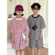 2024夏新作 韓国風子供服 男女兼用 Tシャツ+ショートパンツ2点セット  2色 90-150cm