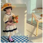 2024新型 夏の薄い子供服 ins 韓国版ワンピース