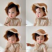 2024年 新作 韓国風 ハット  帽 赤ちゃん 日焼け防止 紫外線対策 3色
