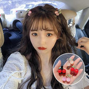 4色 チェリー ヘアピン 子供のヘアアクセサリー 韓国 ファッション レディース 大人 髪飾り ヘアクリップ
