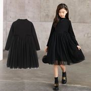 子供 ワンピース 女の子 日常服 ドレス レース チュール　長袖 子供 ドレス 女の子 子供服 韓国風 ジュニア