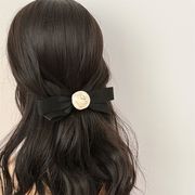 リボンバレッタ　ヘアクリップ　ヘアアクセサリー　レディース　デザイン　韓国風　髪飾り　春夏