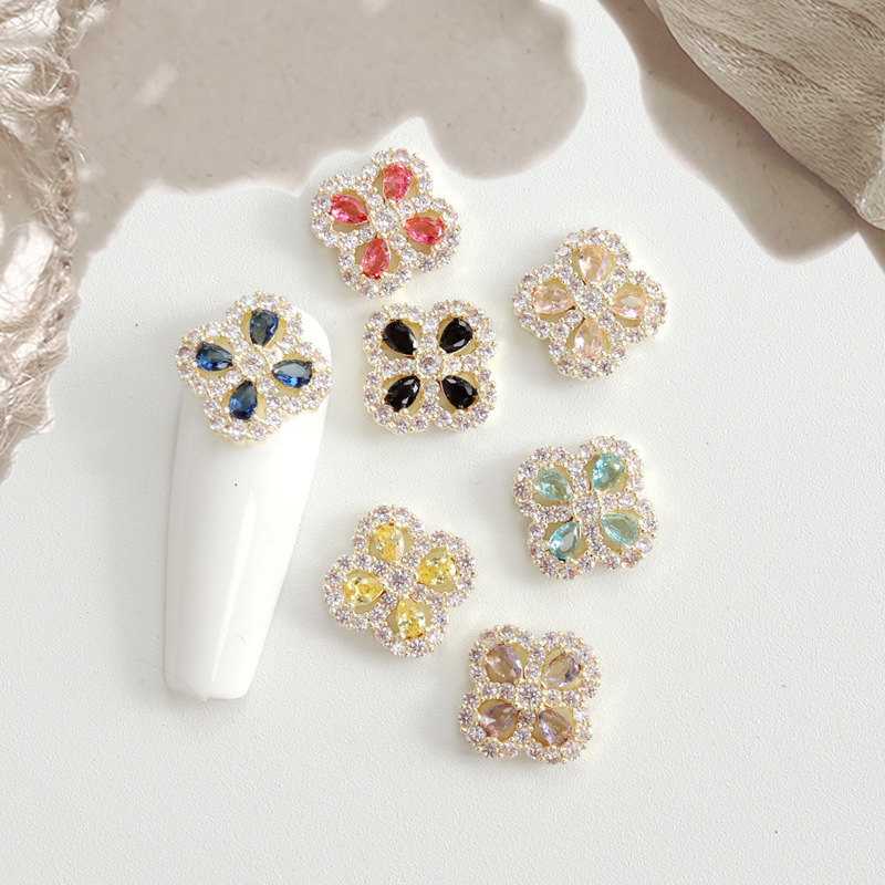ネイルストーン クローバー ネイルパーツ 花 セルフネイル ハンドメイド アクセサリーパーツ ジェルネイル