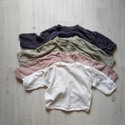 春秋　天竺木綿 子供 Tシャツ　無地　長袖　子供服　ブラウス　トップス　男女兼用　カジュアル