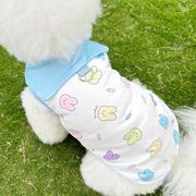 【2024夏新作】 犬服 ペット服 ベスト 韓国風 ドッグウェア 犬猫兼用 可愛い 総柄 ペット用品 3種類